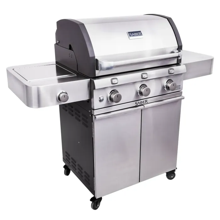 Saber Deluxe Stainless 3 Burner Gas Grill