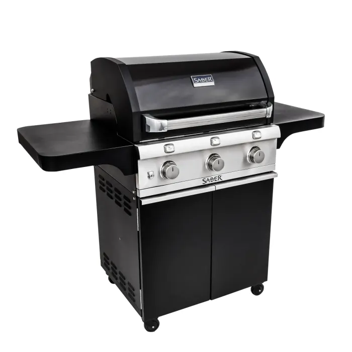 Saber Deluxe Black 3 Burner Gas Grill