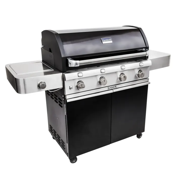 Saber Deluxe Black 4 Burner Gas Grill