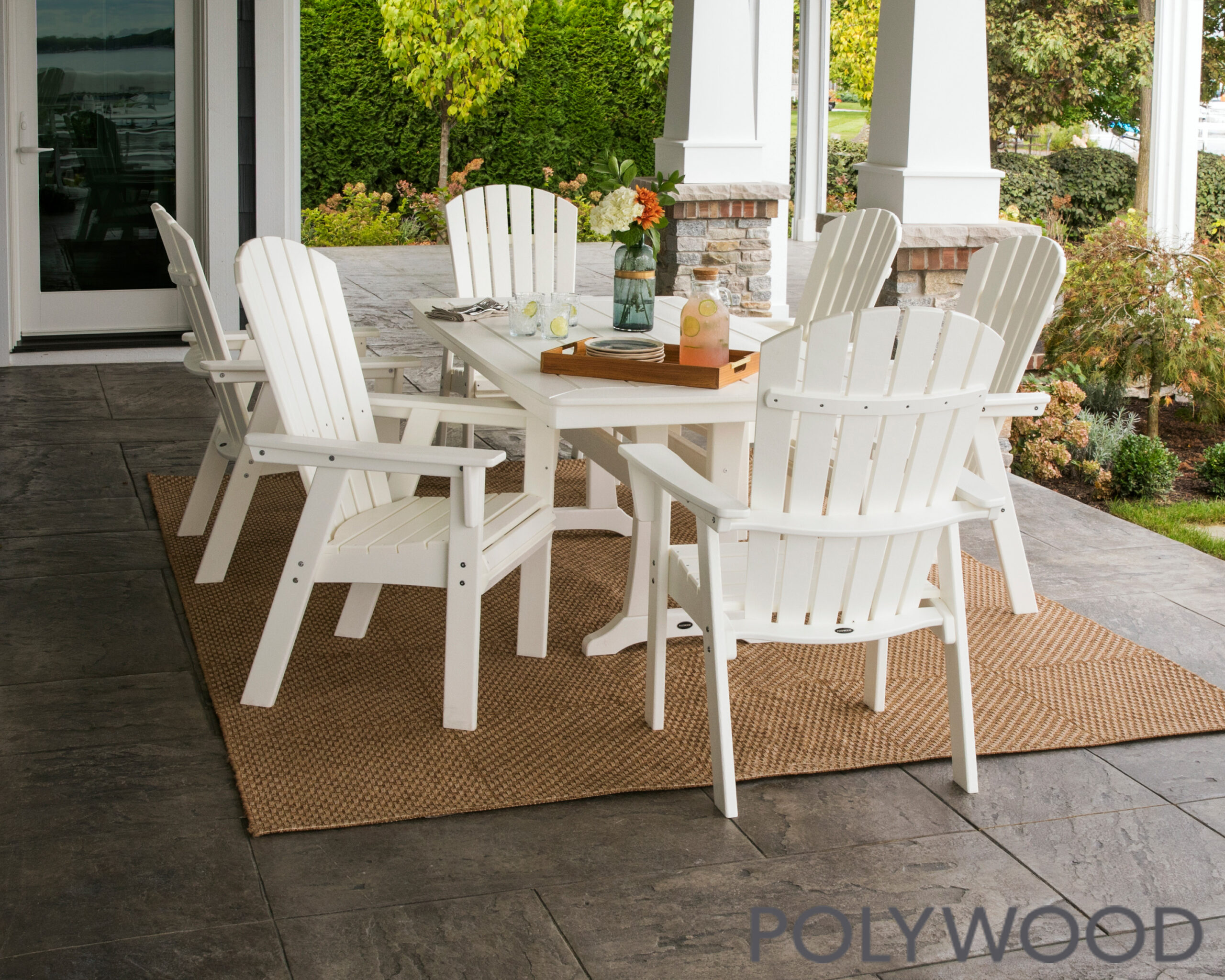 Vineyard Curveback Adirondack Dining Set